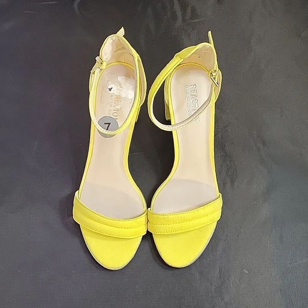 BRAND NEW REACTION KENNETH WOMEN'S CHUNKY HIGH HEEL SANDALS OPEN TOE SANDAL G1 - Picture 2 of 16